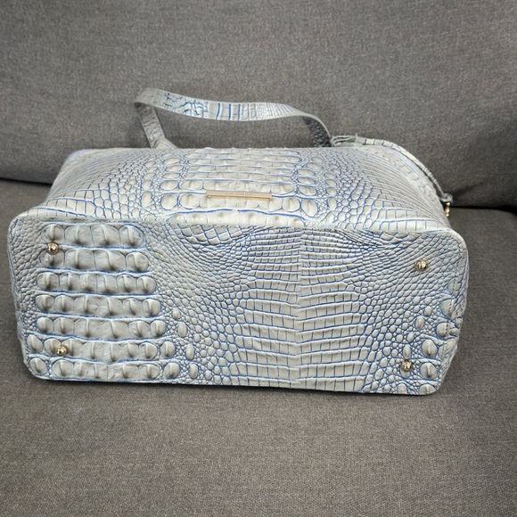 Brahmin Silver Crocodile-Embossed Tote Bag Set - Picture 6 of 14